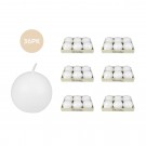 3 Inch White Ball Candles (36pcs/Case) Bulk