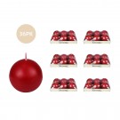 3 Inch Red Ball Candles (36pcs/Case) Bulk