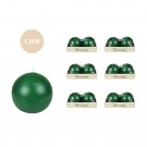 4 Inch Hunter Green Ball Candles (12pcs/Case) Bulk