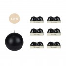 4 Inch Black Ball Candles (12pcs/Case) Bulk