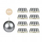2 Inch Metallic Silver Ball Candles (96pcs/Case) Bulk