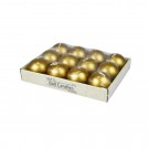 2 Inch Metallic Gold Ball Candles (12pc/Box)