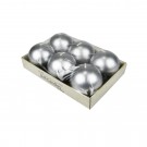 3 Inch Metallic Silver Ball Candles (6pc/Box)