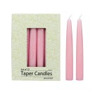 6 Inch Light Rose Taper Candles (144pcs/Case) Bulk