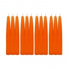 6 Inch Orange Taper Candles (1 Dozen)
