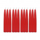 6 Inch Ruby Red Taper Candles (1 Dozen)