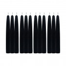6 Inch Black Taper Candles (1 Dozen)
