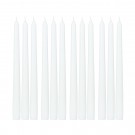 10 Inch White Taper Candles (1 Dozen)