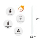 10 Inch White Taper Candles (1 Dozen)