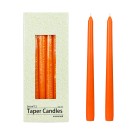 10 Inch Orange Taper Candles (1 Dozen)