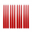 10 Inch Ruby Red Taper Candles (1 Dozen)