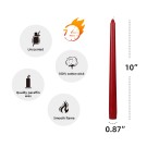 10 Inch Red Taper Candles (144pcs/Case) Bulk
