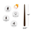 10 Inch Brown Taper Candles (1 Dozen)