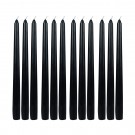 10 Inch Black Taper Candles (1 Dozen)