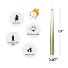 10 Inch Metallic Gold Taper Candles (1 Dozen)