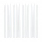 12 Inch White Taper Candles (1 Dozen)