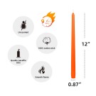 12 Inch Orange Taper Candles (1 Dozen)