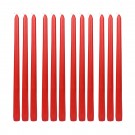 12 Inch Ruby Red Taper Candles (144pcs/Case) Bulk