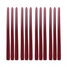 12 Inch Burgundy Taper Candles (144pcs/Case) Bulk