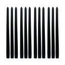 12 Inch Black Taper Candles (1 Dozen)