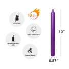 10 Inch Purple Straight Taper Candles (1 Dozen)