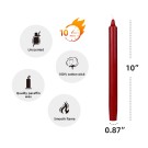 10 Inch Red Straight Taper Candles (1 Dozen)