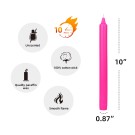 10 Inch Hot Pink Straight Taper Candles (144pcs/Case) Bulk