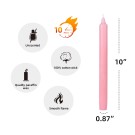10 Inch Light Rose Straight Taper Candles (144pcs/Case) Bulk