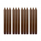 10 Inch Brown Straight Taper Candles (144pcs/Case) Bulk