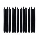 10 Inch Black Straight Taper Candles (1 Dozen)