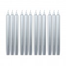 10 Inch Metallic Silver Straight Taper Candles (144pcs/Case) Bulk
