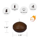 1 3/4 Inch Brown Floating Candles (288pcs/Case) Bulk
