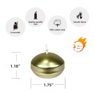 1 3/4 Inch Metallic Gold Floating Candles (288pcs/Case) Bulk