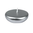 2 1/4 Inch Metallic Silver Floating Candles (24pc/Box)