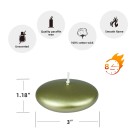 3 Inch Metallic Gold Floating Candles (144pcs/Case) Bulk