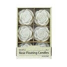 3 Inch White Rose Floating Candles (12pc/Box)
