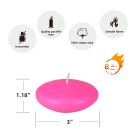 3 Inch Hot Pink Floating Candles (144pcs/Case) Bulk