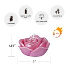 3 Inch Pink Rose Floating Candles (12pc/Box)