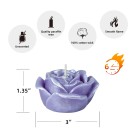 3 Inch Purple Rose Floating Candles (12pc/Box)