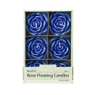 3 Inch Blue Rose Floating Candles (12pc/Box)