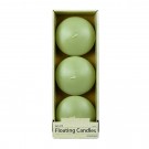 4 Inch Sage Green Floating Candles (24pcs/Case) Bulk