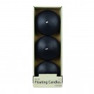 4 Inch Black Floating Candles (24pcs/Case) Bulk