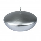 4 Inch Metallic Silver Floating Candles (24pcs/Case) Bulk