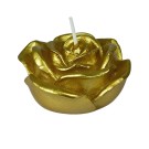3 Inch Metallic Gold Rose Floating Candles (12pc/Box)