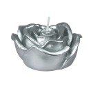 3 Inch Metallic Silver Rose Floating Candles (144pcs/Case) Bulk