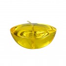 3 Inch Clear Yellow Gel Floating Candles (6pc/Box)
