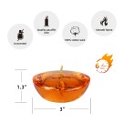3 Inch Clear Orange Gel Floating Candles (6pc/Box)