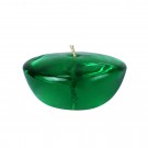 3 Inch Clear Hunter Green Gel Floating Candles (72pcs/Case) Bulk