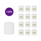 3 x 3 Inch White Citronella Pillar Candle (12pcs/Case) Bulk