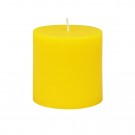 3 x 3 Inch Yellow Citronella Pillar Candle